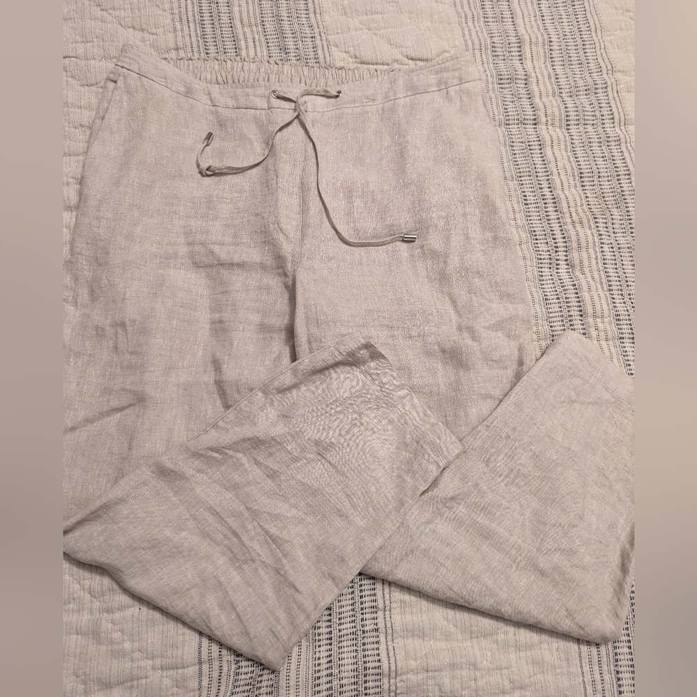 100% linen Chico's wide legged pants